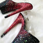 CUSTOMIZABLE V OMBRE - Nightshade Designs x Pleaser Custom Glitter Heels