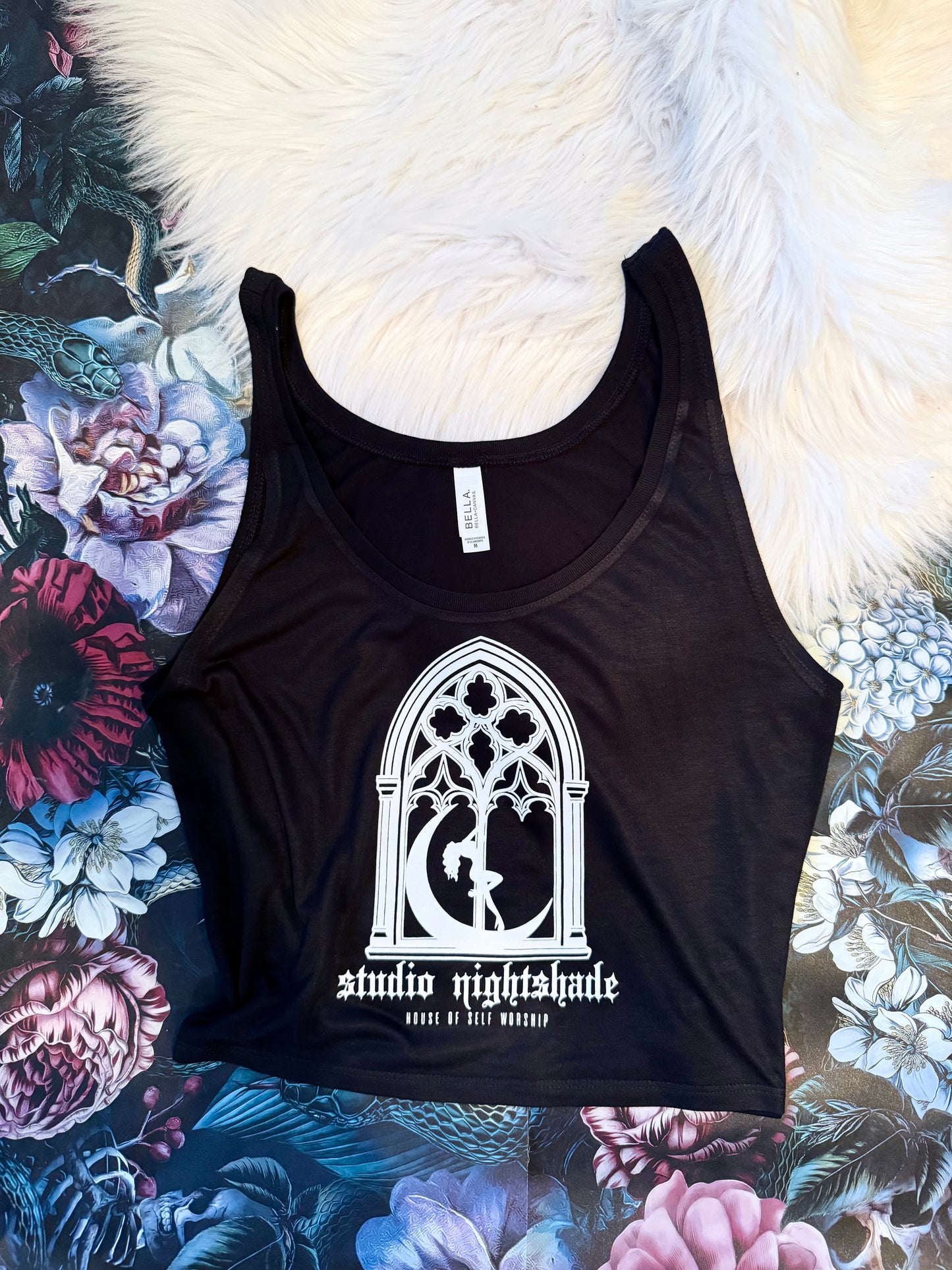 HOUSE OF SELF WORSHIP CROP TOP - STUDIO NIGHTSHADE x NIGHTSHADE DESIGNS SHIRT - POLE DANCE APPAREL