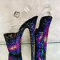 READY TO WEAR - GALAXY: NEBULA - 7" SZ 7 - Nightshade Designs x Pleaser Custom Glitter Heels