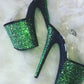DUAL OMBRE: ABSINTHE - Nightshade Designs x Pleaser Custom Glitter Heels