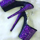 DUAL OMBRE: BELLADONNA - Nightshade Designs x Pleaser Custom Glitter Heels